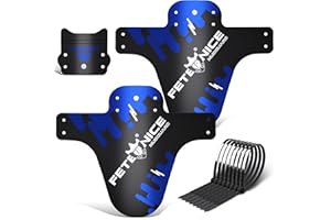 FETESNICE 2 Piezas de Fibra de Carbono Textura MTB Bicicleta Guardabarros Delantero Trasero DH Ciclismo 24/26/27,5/29 Mountain Bike Guardabarros