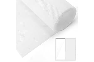 BRELET Rete Zanzariera per Finestra, 120 x 250CM Fibra di Vetro Telo Ricambio, Zanzariera per Finestre e Porte, Realizzazione Zanzariere a Telaio Fisso, Tagliabile Rotolo Colore Bianco