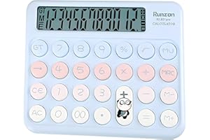 WZIOEPUL Desktop Basic Calculator Cute Candy Color - 12 Digit Standard, Cute Desk Dopamine Color Design,As a Gift for Colleagues, Kids,Classmates - Blue