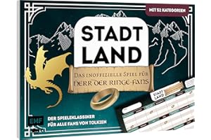 EDITION MICHAEL FISCHER Stadt, Land, das inoffizielle Spiel für Herr der Ringe-Fans – Der Spieleklassiker für alle Fans von Tolkien: Der ultimative Stadt, Land, Fluss-Block mit 52 Kategorien aus der beliebten Fantasy-Reihe