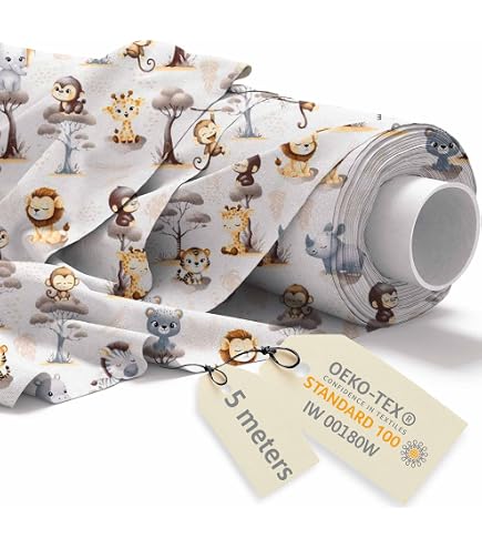 Pingianer 100% cotone per bambini al metro, 100 x 160 cm, orso polare, riccio, 100% cotone per bambini, al metro, per lavori di cucito (orso luna, blu scuro