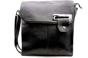 Woodland Leathers Women's Cross Body Shoulder Messenger Bag, Multiple Slip and Zip Pockets Handbag with Storage Pocket