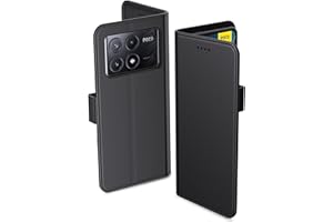 Aiziki Do Poco X6 Pro etui portfel, wysokiej jakości skórzane etui z klapką z przegródkami na karty, magnetyczne zamknięcie, podpórka, odporne na wstrząsy ochronne, kompatybilne z Poco X6 Pro, czarne