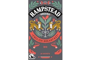 GENERICO Hampstead Tea | Tè Nero Biologico English Breakfast - 20 Bustine (45 Gr) | Tè Nero Biologico Bustine | English Breakfast Tea