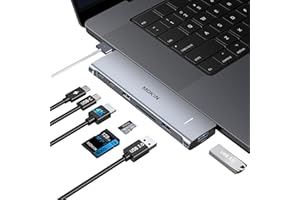 ‎MOKIN MacBook USB C Adapter, USB C Adapter für MacBook Pro/Air, 7 in 2 Thunderbolt 3 USB C Hub für MacBook Zubehör für MacBook Pro Air M1 M2, Mac Dongle mit 4K HDMI,USB C 100W, 2 USB3.0 und Micro SD&SD