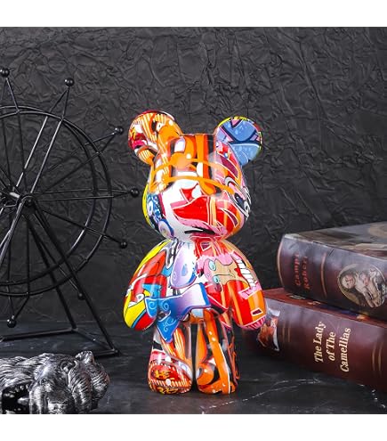 KURKUR Brillant Chien Ballon Et Caca Figurines,Jeff Koons Art Sculptures Fait Main Chiot Statues,Créatif Cadeaux Moderne Décoration Intérieure Bureau Ornements (Color : Mirror Silver