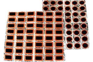 Accjzzlyn 96Pcs Bicycle Puncture Repair Kit Square Patch+Round Patch, Bicycle Inner Tube Puncture Rubber Patches Bike Tyre Repair Kits for MTB Road Cycling Commuter Bike Motorcycles