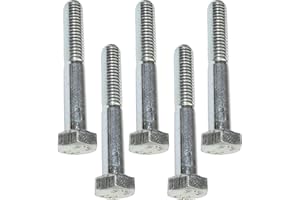 AERZETIX - C47492 - Juego de 5 piezas - Pernos M6x40 con rosca parcial - cabeza hexagonal - Ø6x40mm - DIN 931 - clase 8.8 - acero cincado - bricolaje - herramientas de montaje/ferretería