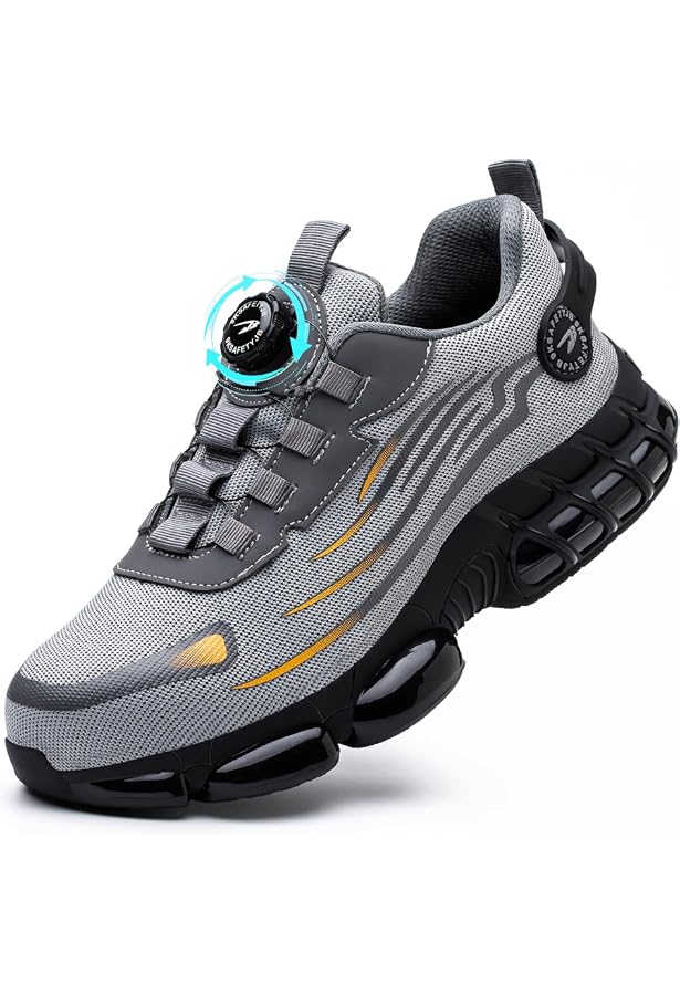 Chaussures De Sécurité Hommes Femmes AEKYIWL - Légères Respirantes, Antidérapantes, Boutons Pivotants, Embout Acier