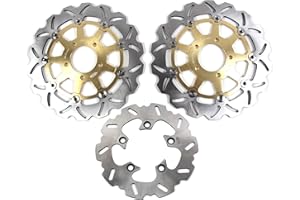 Arashi Front Rear Brake Discs Rotors for Suzuki GSXR 1000 2003 2004 Brake Disks Motorcycle Accessories GSX R600 R750 R1000 GSX-R 600 750 1000 GSX-R1000 GSXR1000 Gold 03 04