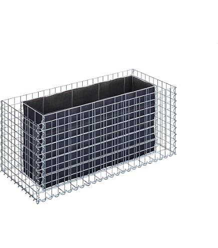 VidaXL Lit Surélevé à Gabion Hexagonale 200x173x40 Cm - Jardinière De Jardin En Acier Galvanisé