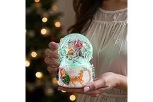 KISIVE Christmas Xmas Music Box Gifts for Women Friend Daughter Girls Kids Granddaughter，Christmas Snow Globe Decoration