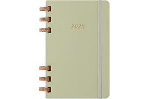 Moleskine Weekly & Monthly Planner, Agenda Settimanale e Mensile Spiral 12 Mesi 2025, Copertina Rigida e Chiusura Elastica, Colore Crush Kiwi, Formato Large 15x21 cm