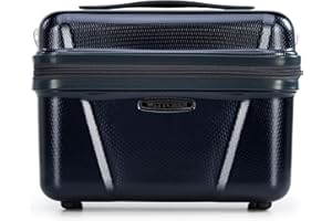 WITTCHEN Explorer Line walizka podróżna, bagaż podręczny, bagaż kabinowy, twarda obudowa z poliwęglanu, z 4 podwójnymi kółkami, zamek szyfrowy, uchwyt teleskopowy, Explorer Line, granatowy,