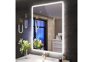 S'bagno 600x800mm Illuminated LED Bathroom Mirror, with Built-in Bluetooth Speaker, Dimming Function, Light Colour Changing, Demister Pad and Touch Sensor
