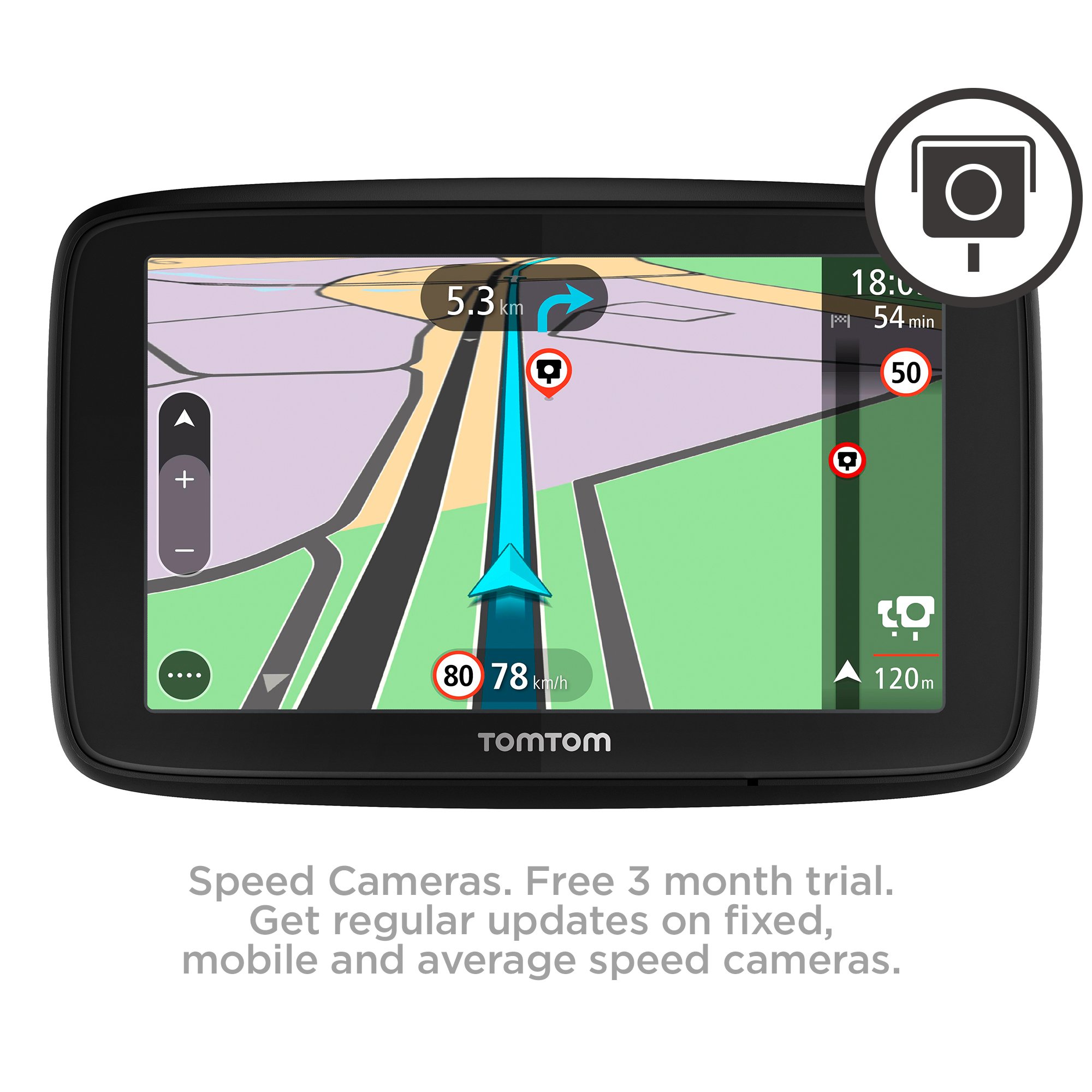 TomTom-Car-Sat-Nav-VIA-53-5-Inch-with-Handsfree-Calling-Updates-via-Wi-Fi-Lifetime-Traffic-via-Smartphone-and-EU-Maps-Smartphone-Messages-Capacitive-Screen
