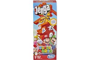 Jenga Super Mario Edition Game, Block Stacking Tower Game for Super Mario Fans, Aged 8 and Up