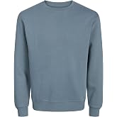 JACK &amp; JONES Basic Round Neck Sweatshirt - Solid Long Sleeve Pullover JJEBRADLEY.