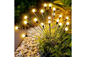 PATIOPIA 2 luci solari con 10 LED, impermeabili, luce bianca calda, per esterni, terrazza, cortile, sentiero, arte da giardino
