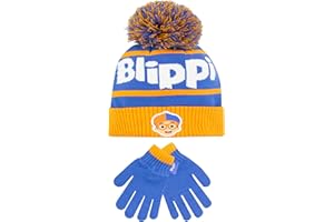 Blippi Zestaw zimowy czapka i rękawiczki dla dzieci Niebieski Rozmiar uniwersalny