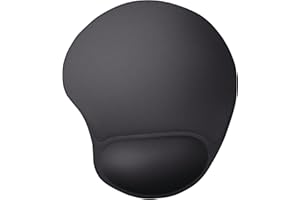 Trust BigFoot Tappetino per Mouse, Ergonomico, con Poggiapolsi in Gel, Fondo Antiscivolo, Superficie in Microfibra, Nero