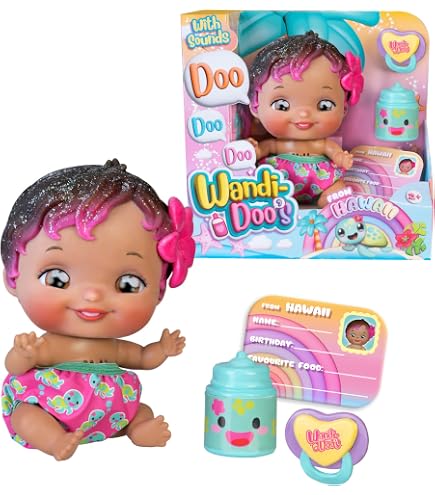 Wandi-Doo’s Asiatische Babypuppe – Spricht Babysprache, Mit Pandawindel, Flasche & Schnuller