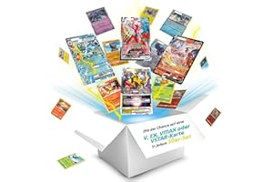 TOBOSTOP Kartenset für Pokemon Sammelkarten - 30 Verschiedene Neue Deutsche Sammelkarten - 3X Holo-Karten - 1x super seltene V,EX,VMAX Oder VSTAR Garantiert