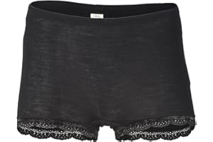 ENGEL Pantalones de mujer con encaje de lana Angel de seda, talla 38/40 EU, color negro