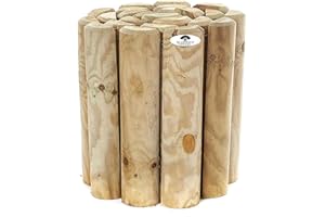 RUDDINGS WOOD 200mm high Log Roll Border Edging