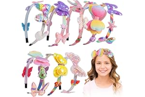 BUYUPOP Haarreifen Mädchen - Geschenk für Mädchen Bastelset Kinder ab 6 Jahre - Haarschmuck Mode Mädchen, Schulanfang Kindertag Geburtstag Geschenk Mädchen 4 5 6 7 8 9 Jahre, Schmetterling Haarschmuck