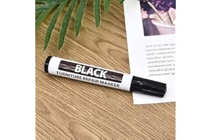 Faderr Muebles Touch Up Pen Marker Reparación Gabinete de piso de madera Laminado Rasguños Muebles Marcador Mágico Cubierta de arañazos Reparación Bolígrafos (Negro)