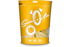 SNACKOMIO - Premium snack pour chiens - oreilles d'agneau croustillantes, sans céréales, 1 paquet (1 x 500g)