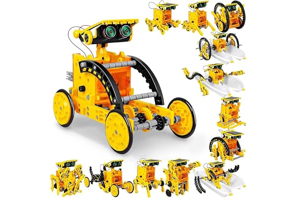 Robot Solaire,12 in 1 Kit Robot Solaire,Robot Jouet Enfant Jeux de Construiction,Jouet Garcon 8+ Ans,pour Garçon Fille 8+ Ans xperiences Scientifiques Enfants Kit (190Pièces)
