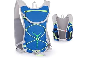 AUGIUEAM Running Hydration Vest Backpack, Reflective Running Vest Design, Outdoor Hiking Shoulder Bag, Lightweight Running Backpack, Outdoor Sport Multifunctional Camping Backpack