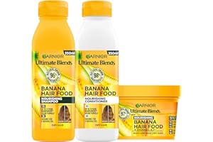 Garnier Nourishing Banana Hair Food Shampoo, Conditioner and Mask Set, For Dry Hair