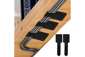 HJZHII 50 sztuk opasek kablowych na rzep, samoprzylepne, na rzep, mocne, do zarządzania kablami, do montażu na ścianie, 50 sztuk