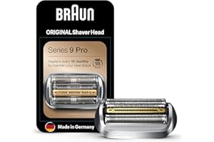 Braun Series 9 Pro Cabezal de Recambio 94M ORIGINAL Para Afeitadora Eléctrica Hombre, Compatible con las Máquinas de Afeitar Series 9, Fabricado en Alemania, Plata