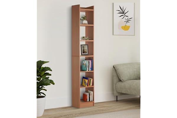 Amazon Brand - Solimo 6 Layer Engineered Wood Bookshelf Multipurpose Home Decor Storage Rack Showcase Organizer for Living Room, Kitchen, Bedroom, Office Brown