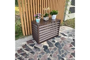 SUKORI Copri Condizionatore Da Esterno In Alluminio,Outdoor Condizionatore D' Aria Copertura,Copertura Per Unità Esterna In Alluminio,Copertura Per Pompa Di Calore,Contenitore Autoportante Per Pattumiera ( C
