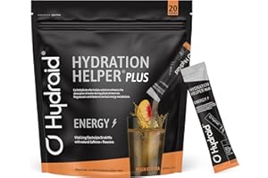 ‎HYDRAID Hydraid® PLUS ENERGY Peach Iced Tea – Elektrolyt Pulver mit Koffein – Mehr Energie & Mehr Fokus – 20 Sticks mit Grüntee Extrakt und Theanin