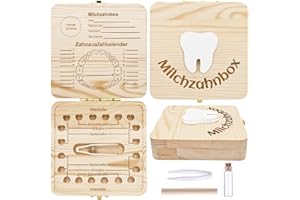 Sunshine smile Zahnfee Geschenke Mädchen,Zahndose Milchzähne Mädchen,Zahnbox für Milchzähne Junge,Jungen Souvenir Box,Zahnbox aus Holz,Milchzahndose Jungen,Aufbewahrungsbox für Baby Zähne