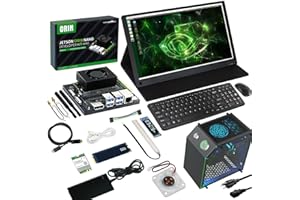 Yahboom Jetson Orin Nano Super 8GB Development AI Robots,256GB SSD +15.6 Touch Screen +Jetson Case +USB Camera +Wireless Keyboard and Mouse (Orin Nano 8GB ULT Kit)