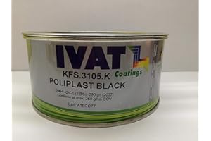 KFS.3105.E STUCCO BICOMPONENTE PER PLASTICHE DURE POLIPLAST NERO 0,375 LT ivat