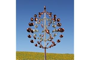 MARISSA'S GARDEN & GIFT Eton wind sculpture spinner bronze & verdigris. Delivery 1-3 business days