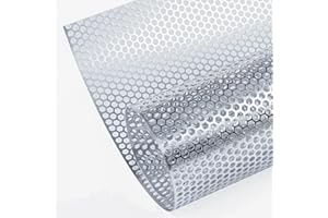 AggAuto 100x33cm Argentée grille de course, Taille du trou de Nid d'abeille 8×3mm, grille en aluminium, universels grille de radiateur de voiture