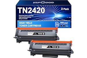 VIPGOOD TN2420 TN2410 Toner Con Chip Compatibile per Brother TN 2420 TN-2410 per MFC-L2710DW MFC-L2710DN L2730DW L2750DW DCP-L2510D L2530DW HL-L2375DW L2310D L2350DW L2370DN (Nero, 2-Pack)
