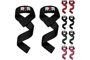 BFS IMPEX Lifting Straps for Weightlifting, Weightlifting Cotton Straps with Neoprene Padding for Men women Gym Wrist Straps for Bodybuilding powerlifting, Strength Training and Deadlifting