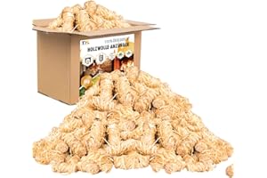 TK THERMALKING Allume feu Naturel cheminée | Laine de Bois écologique | Allumes-feu idéal pour poêle à Bois – Barbecue – Fours à Pizza (5 kg)