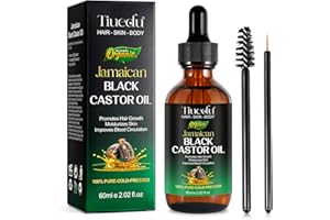 NBXINSLF Jamaican Black Castor Oil for Hair Growth,Thicker Eyelashes & Eyebrows,Organic Castor Oil for Face,Body & Skin,100% Pure Cold Pressed Black Castor Oil,Hair Nourishing Oil