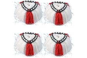 BONBELONG 4Pack Spin Mop Head Replacement Compatible with Vileda 2 in 1 Turbo Mop Replacement Head, Microfibre Washable and Reusable Red